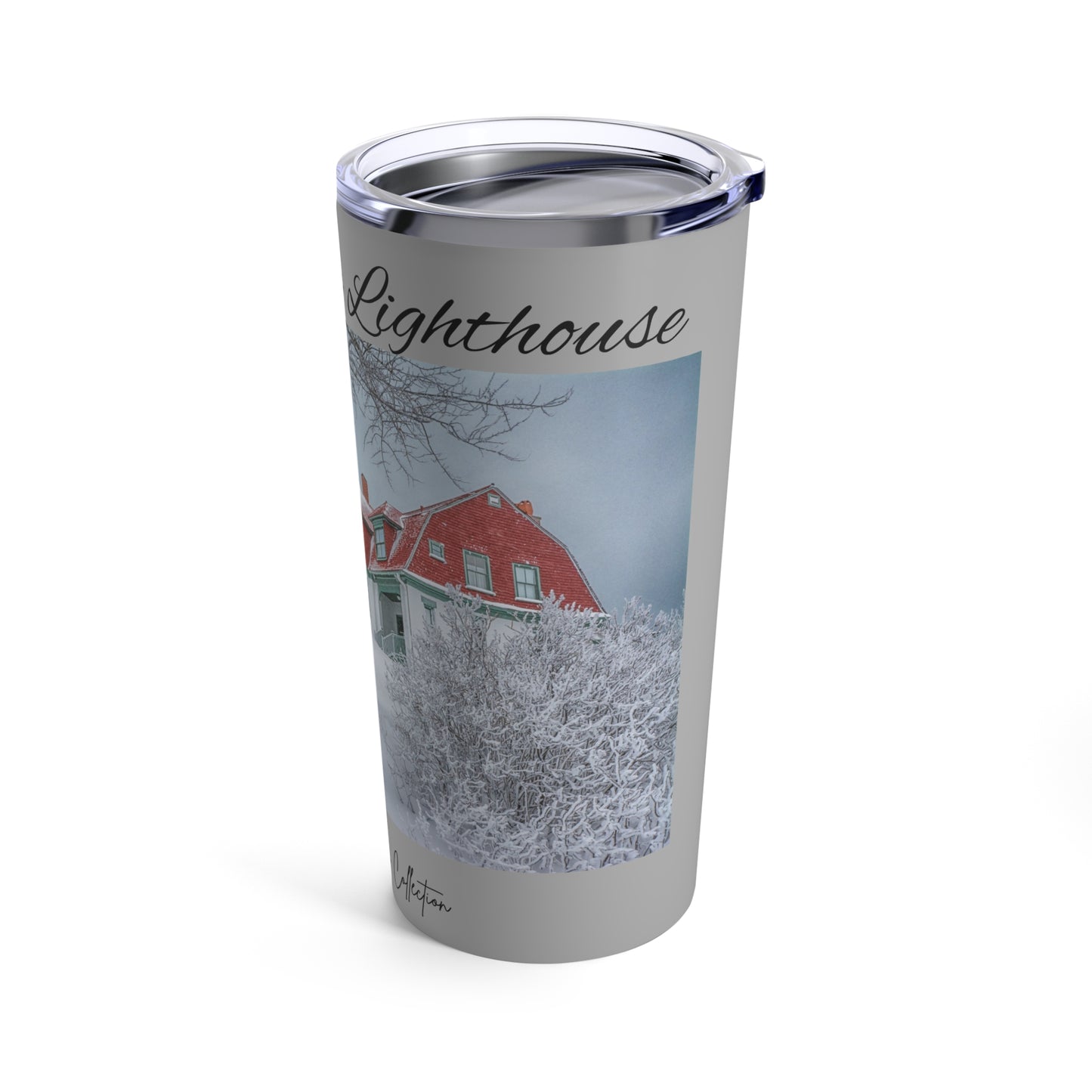 Winter at Point Betsie Lighthouse Tumbler 20oz