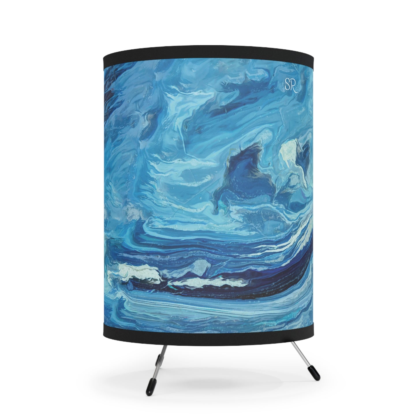 Leland Blue Tripod Lamp