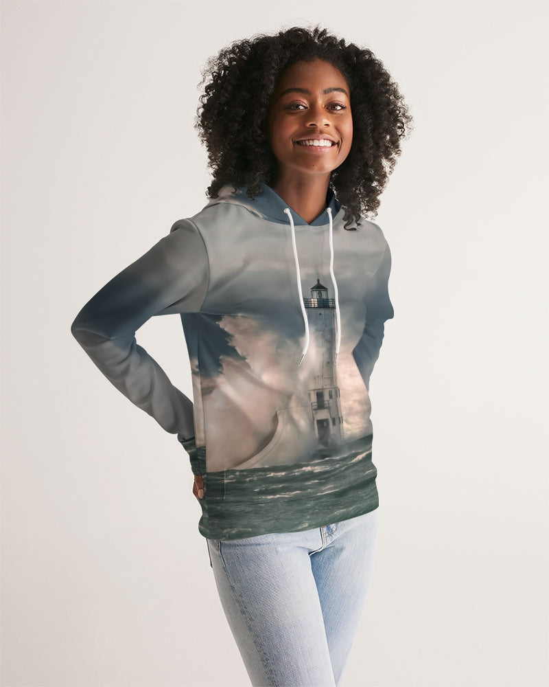 Frankfort Lighthouse Nature's Fury Women's Hoodie