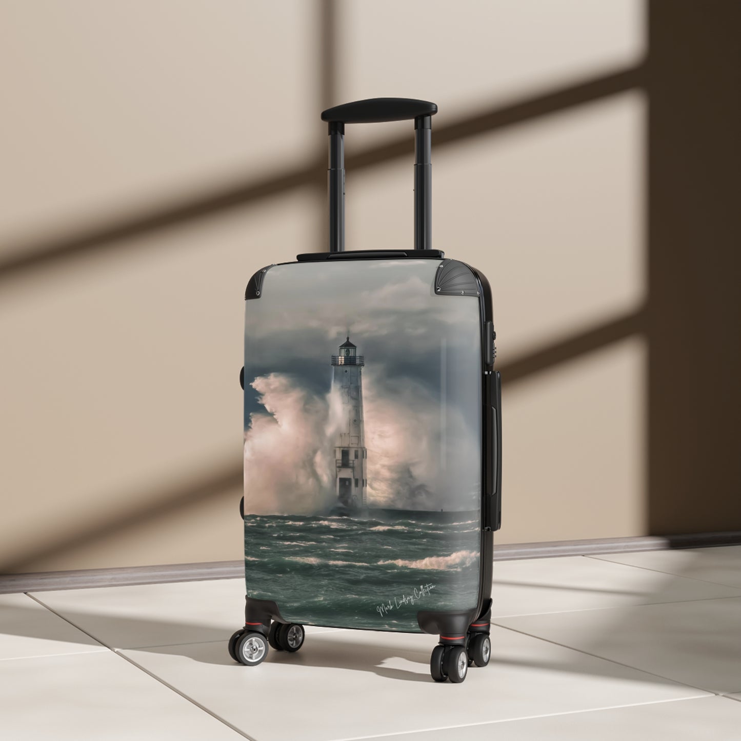 Frankfort Lighthouse Custom Art Luggage