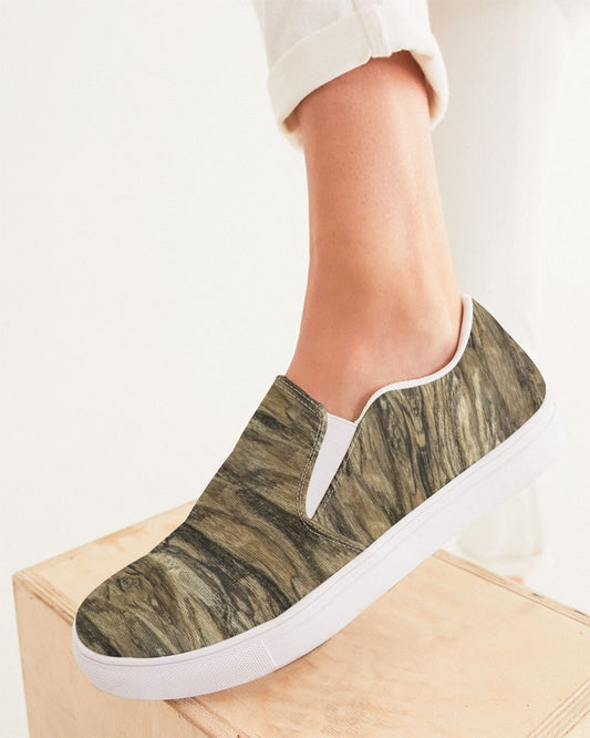 Petrified Wood Natural Flow Slip-On Canvas Shoes