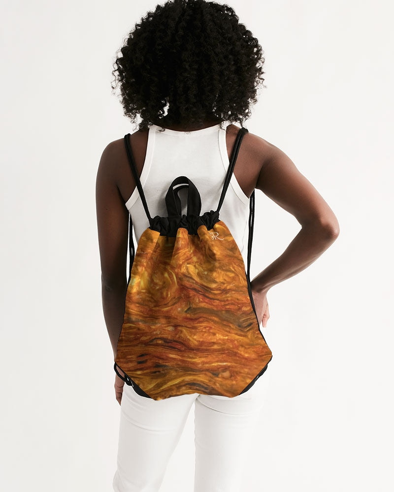 Goldish Pietersite Canvas Drawstring Bag
