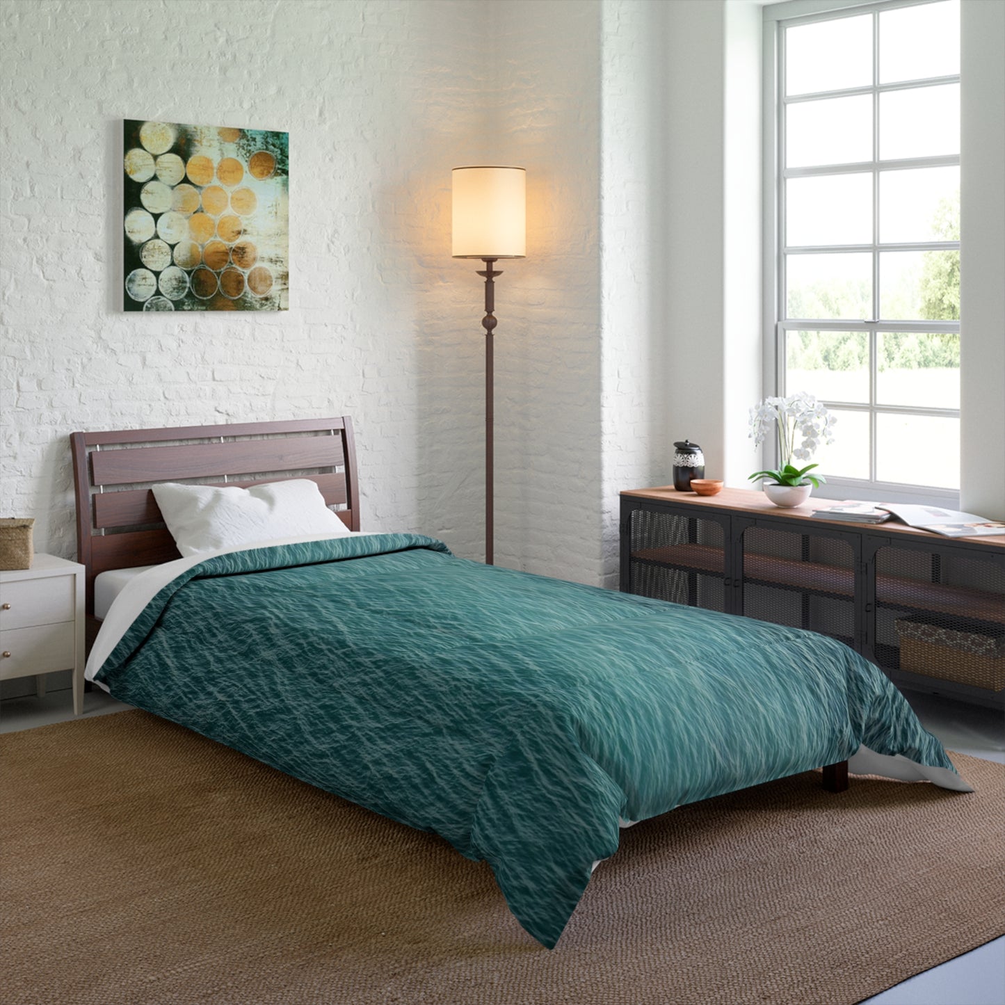 Lake Michigan Caribbean Blue Elegance & Color Comforter