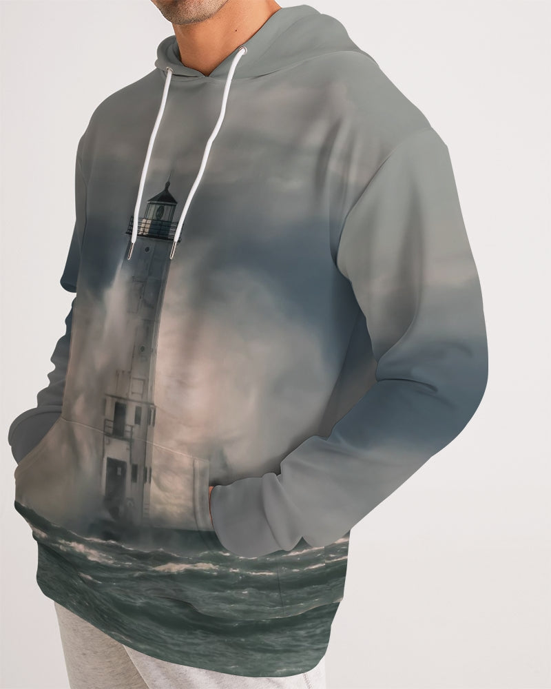 Frankfort Lighthouse Nature's Fury Men's Hoodie