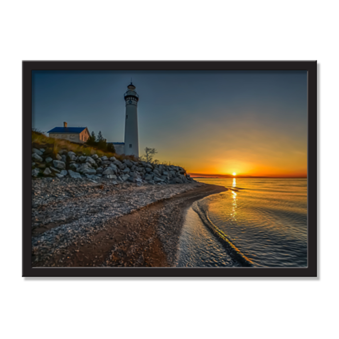 South Manitou Sunset AirFrame Photo Tile