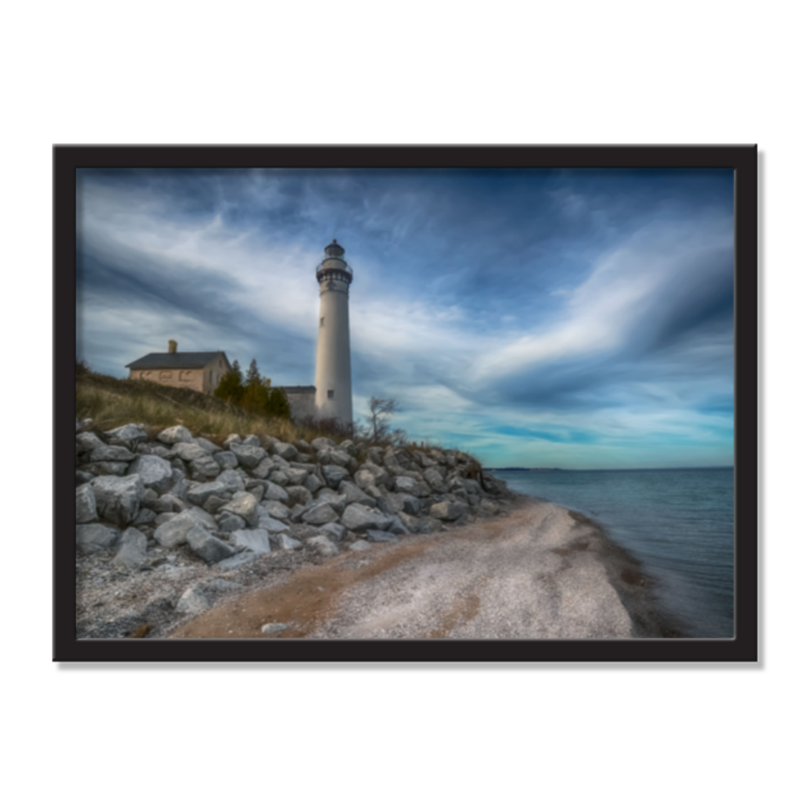 South Manitou Lighthouse AirFrame Photo Tile