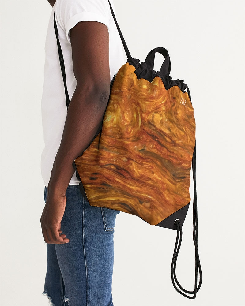 Goldish Pietersite Canvas Drawstring Bag