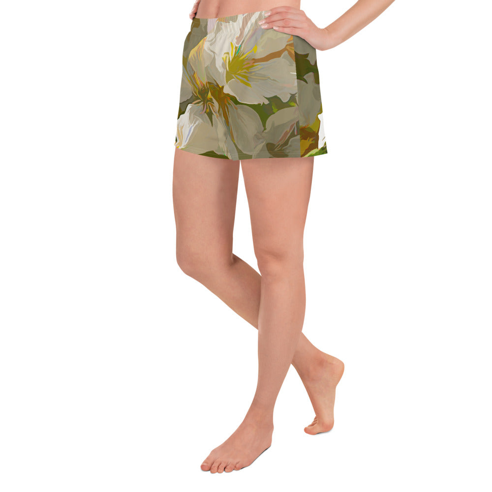 Cherry Blossom Art Women’s Recycled Athletic Shorts