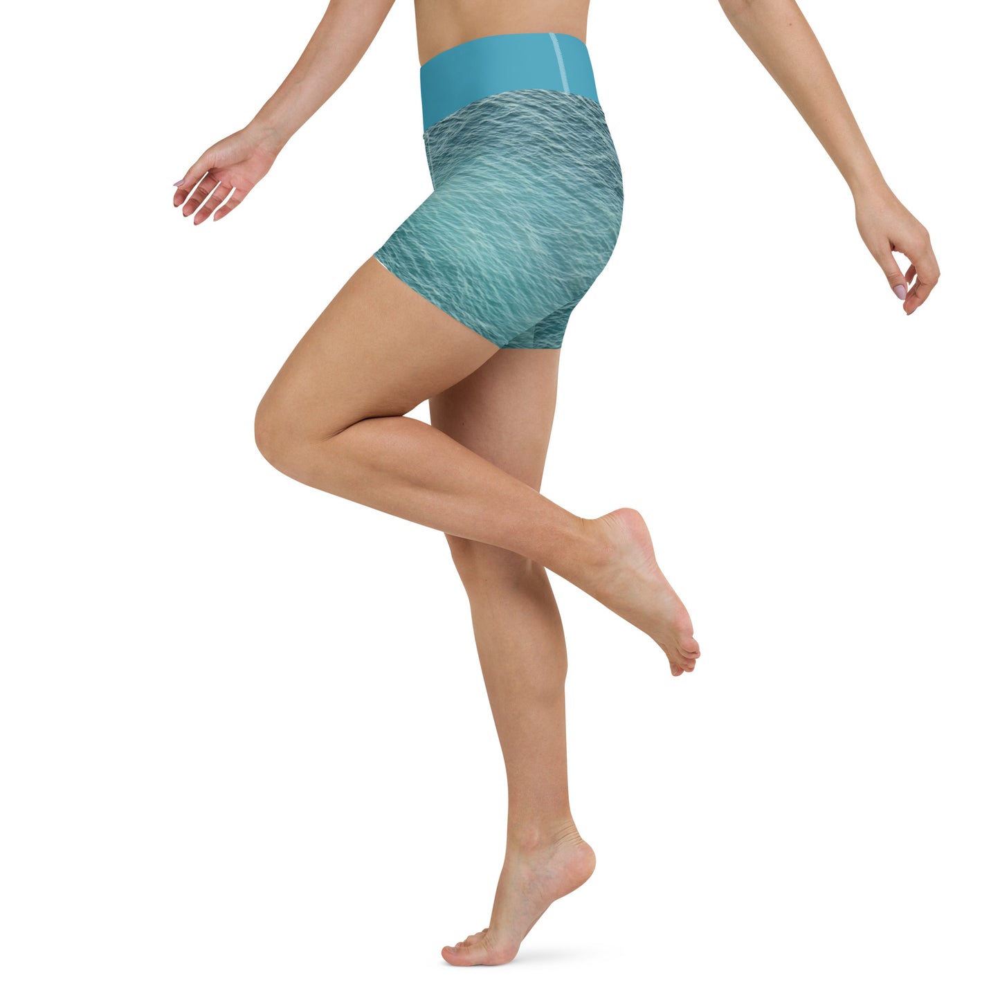 Caribbean Blue Yoga Art Shorts