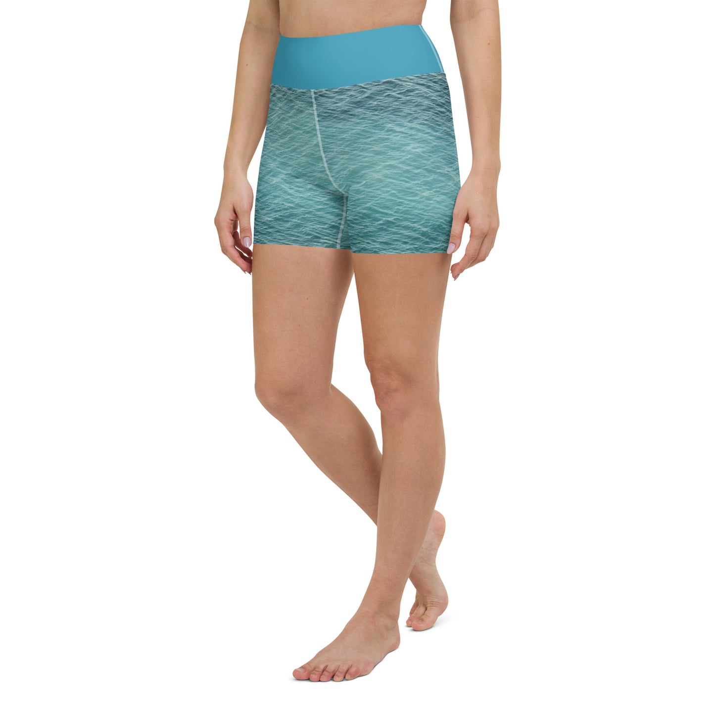 Caribbean Blue Yoga Art Shorts