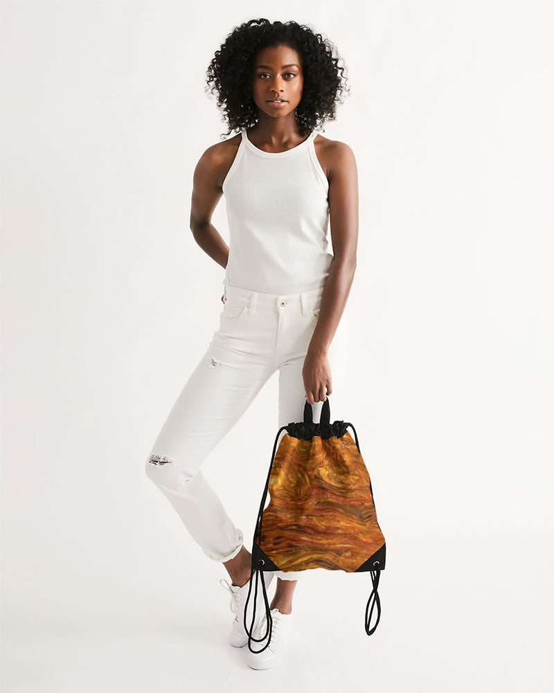 Goldish Pietersite Canvas Drawstring Bag