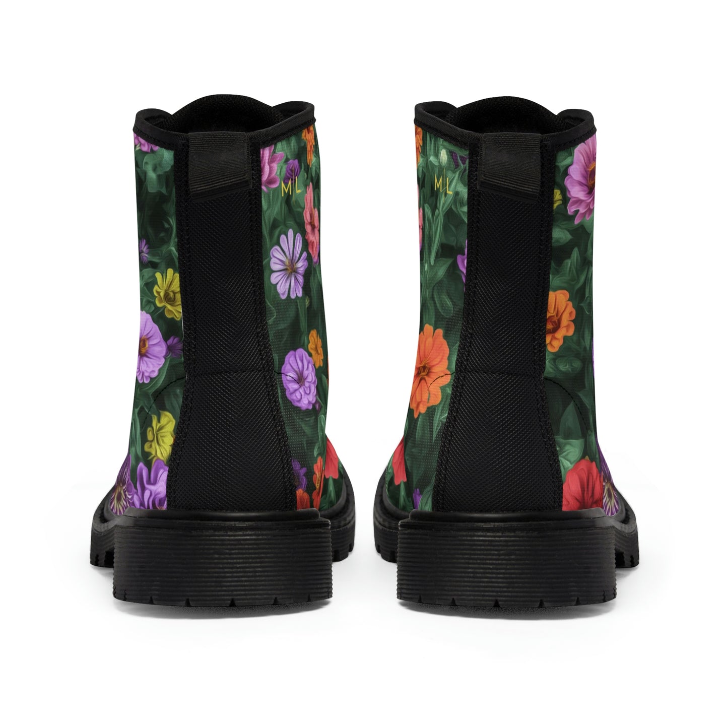 Flower Garden Women's Canvas Art Boots