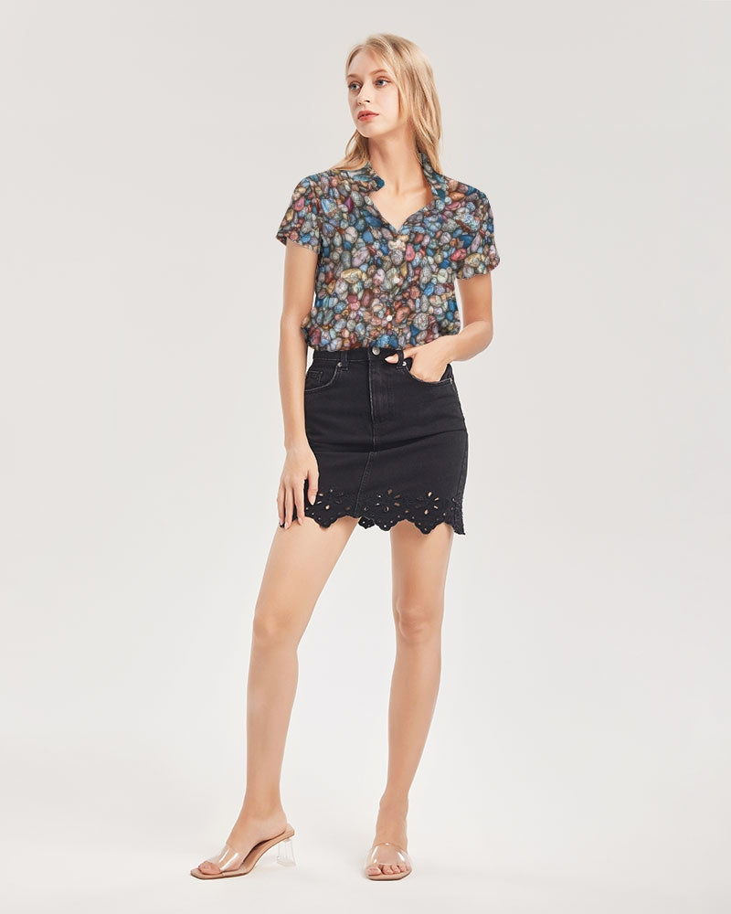 Beachcomber Women's Short Sleeve Button Up