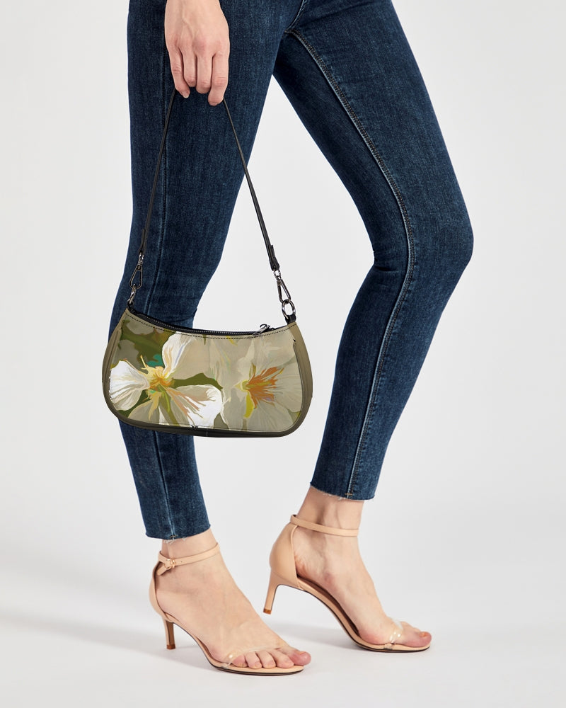 Cherry Blossom Dual Shoulder & Wristlet Canvas Pouch