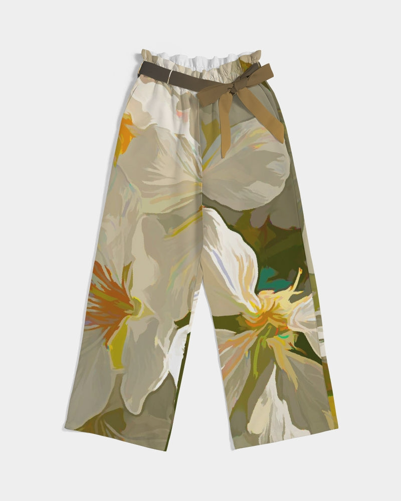 Cherry Blossom Chroma Wide Art Pants Women's High-Rise Wide Leg Pants