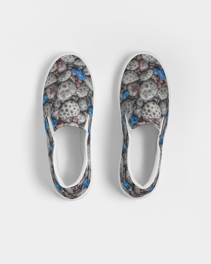 Beachcomber's Paradise (Petoskeys/Leland Blue/Agates) Women's Slip-On Canvas Shoe