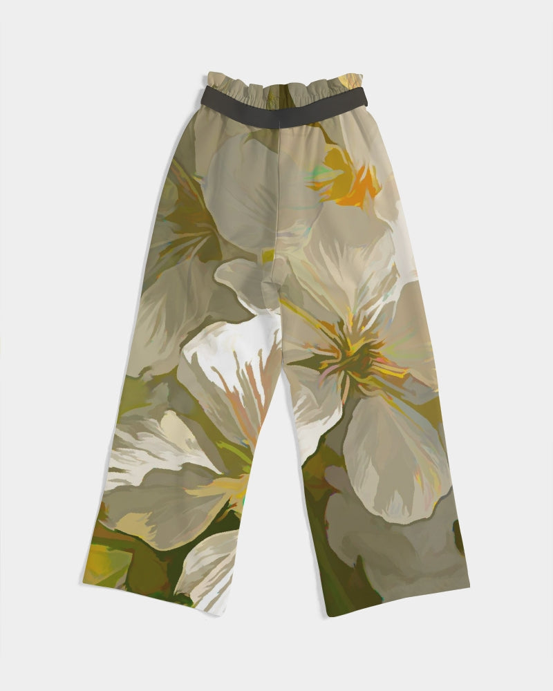 Cherry Blossom Chroma Wide Art Pants Women's High-Rise Wide Leg Pants