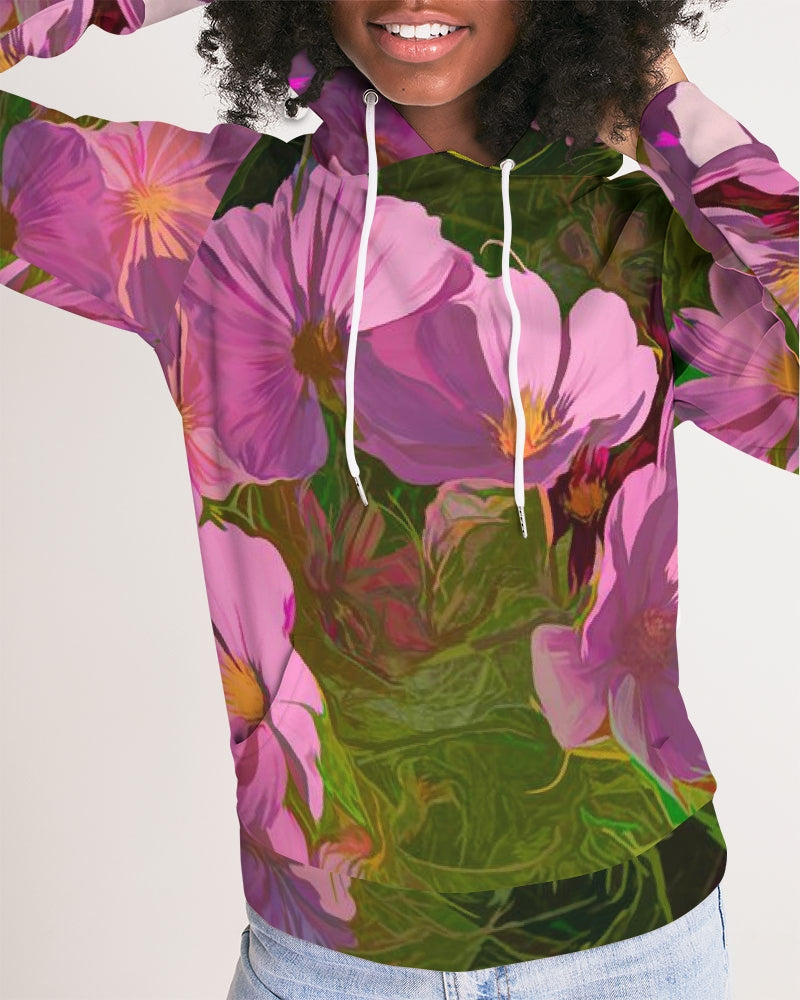 Chroma Pink Flower Women's Hoodie