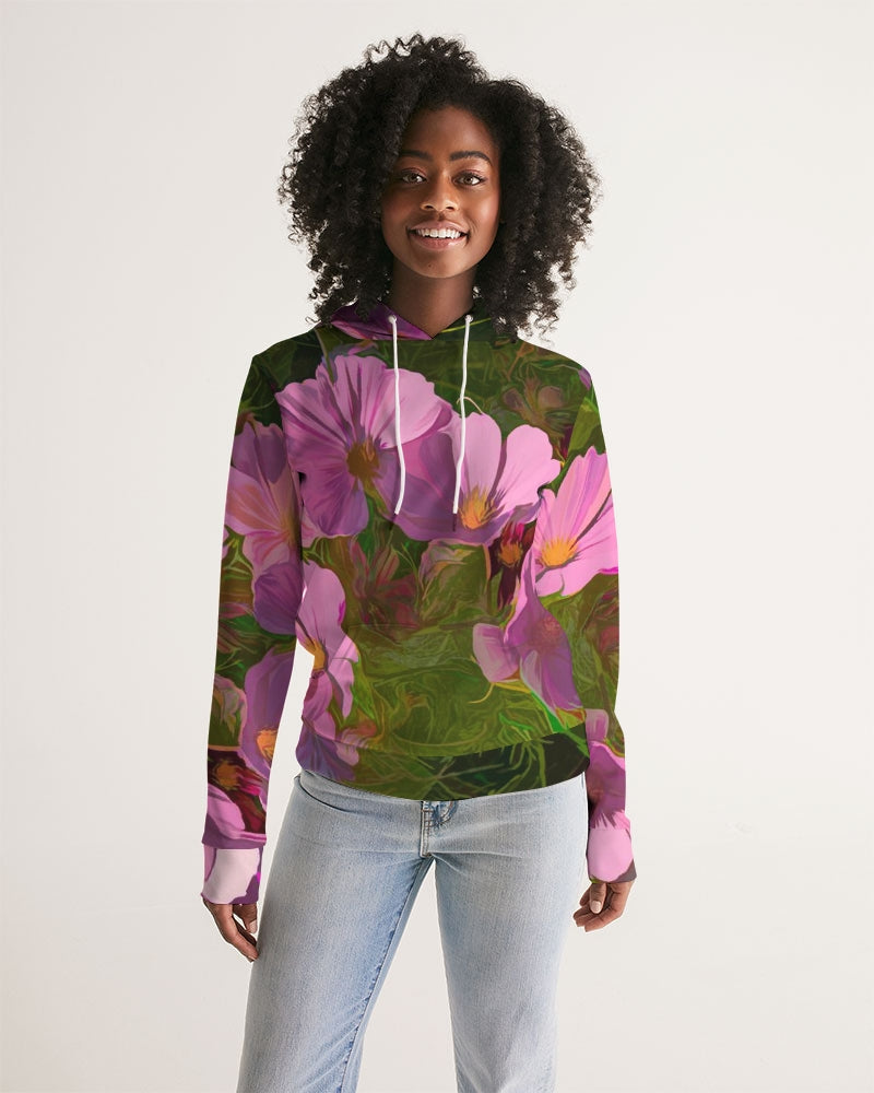 Chroma Pink Flower Women's Hoodie