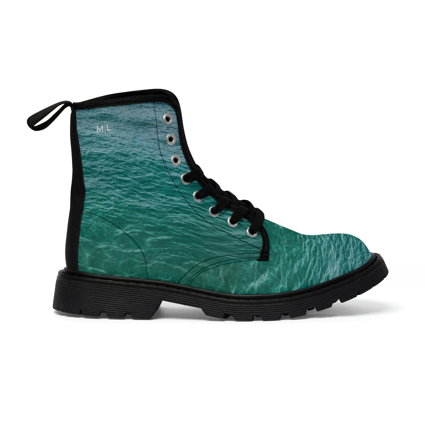 Caribbean Blue Women's Canvas Boots