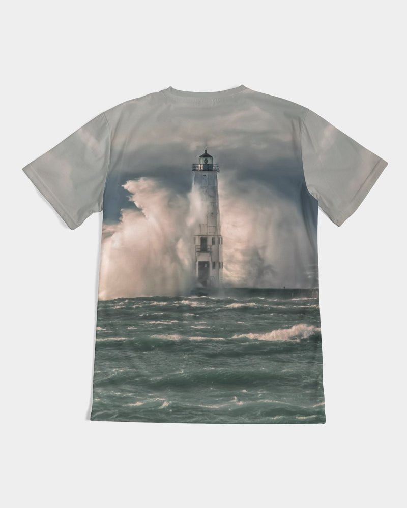 Frankfort Lighthouse with Hotel Frankfort Men's Tee