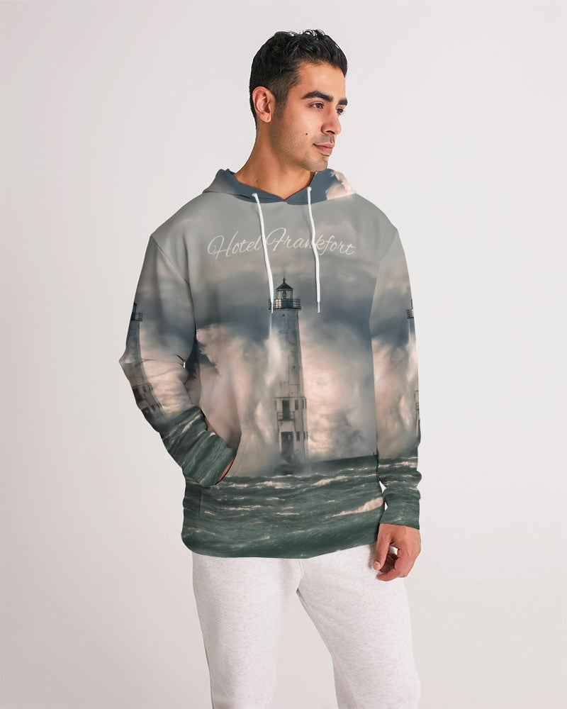 Frankfort Lighthouse with Hotel Frankfort Men's Hoodie