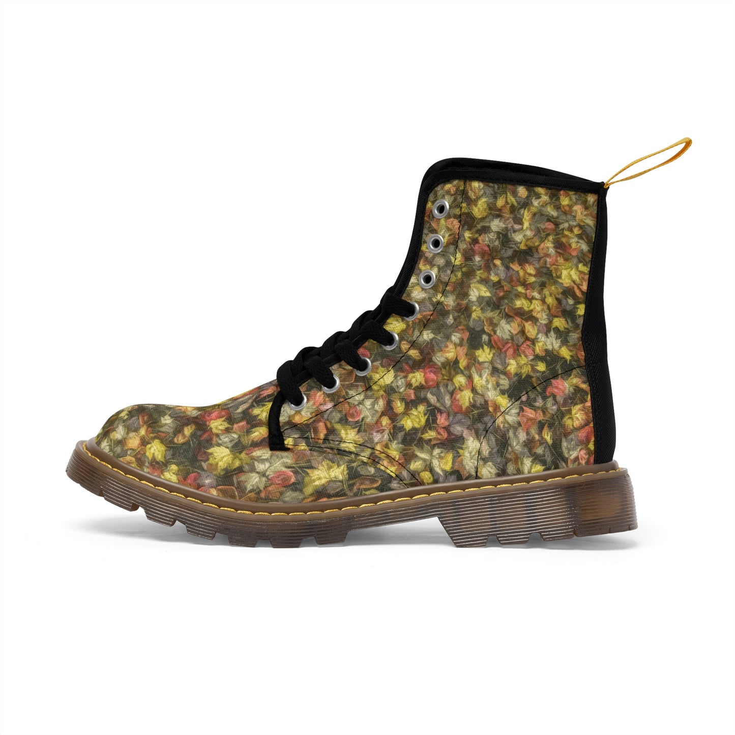 Van Gogh Leaves of Fall Women's Canvas Boots
