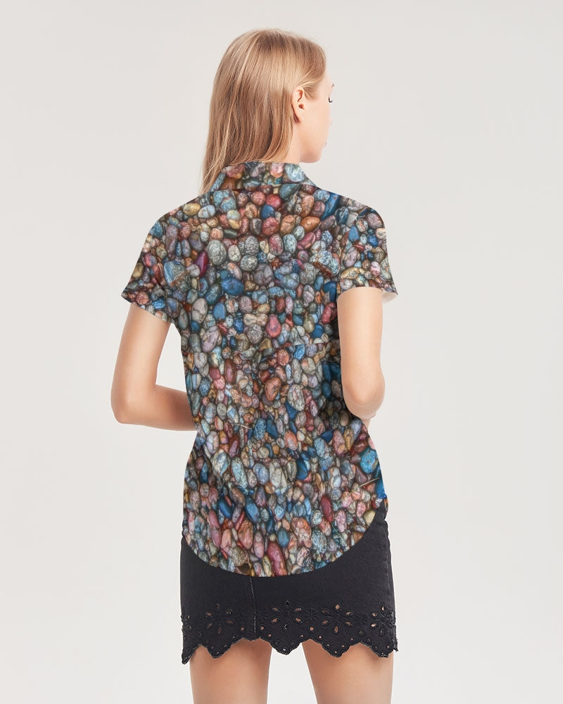 Beachcomber Women's Short Sleeve Button Up