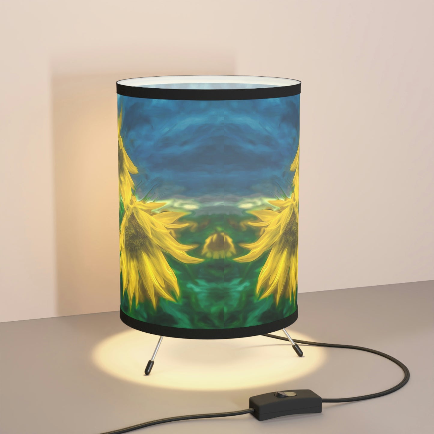 Van Gogh Sunflowers Tripod Art Lamp