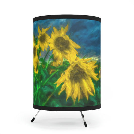 Van Gogh Sunflowers Tripod Art Lamp