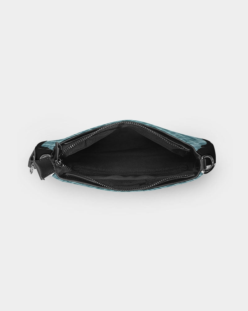 Lake Michigan Blue Dual Shoulder & Wristlet Canvas Pouch