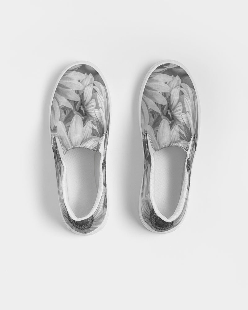 Monochrome Sunflower Slip-On Canvas Shoe