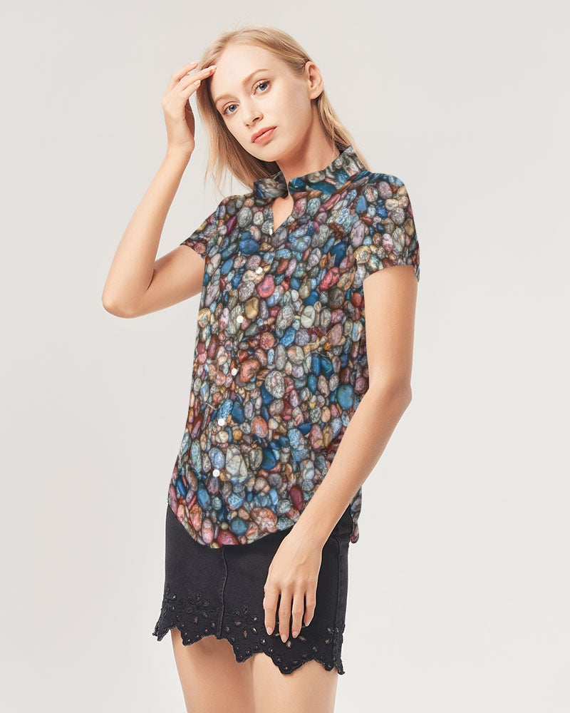 Beachcomber Women's Short Sleeve Button Up