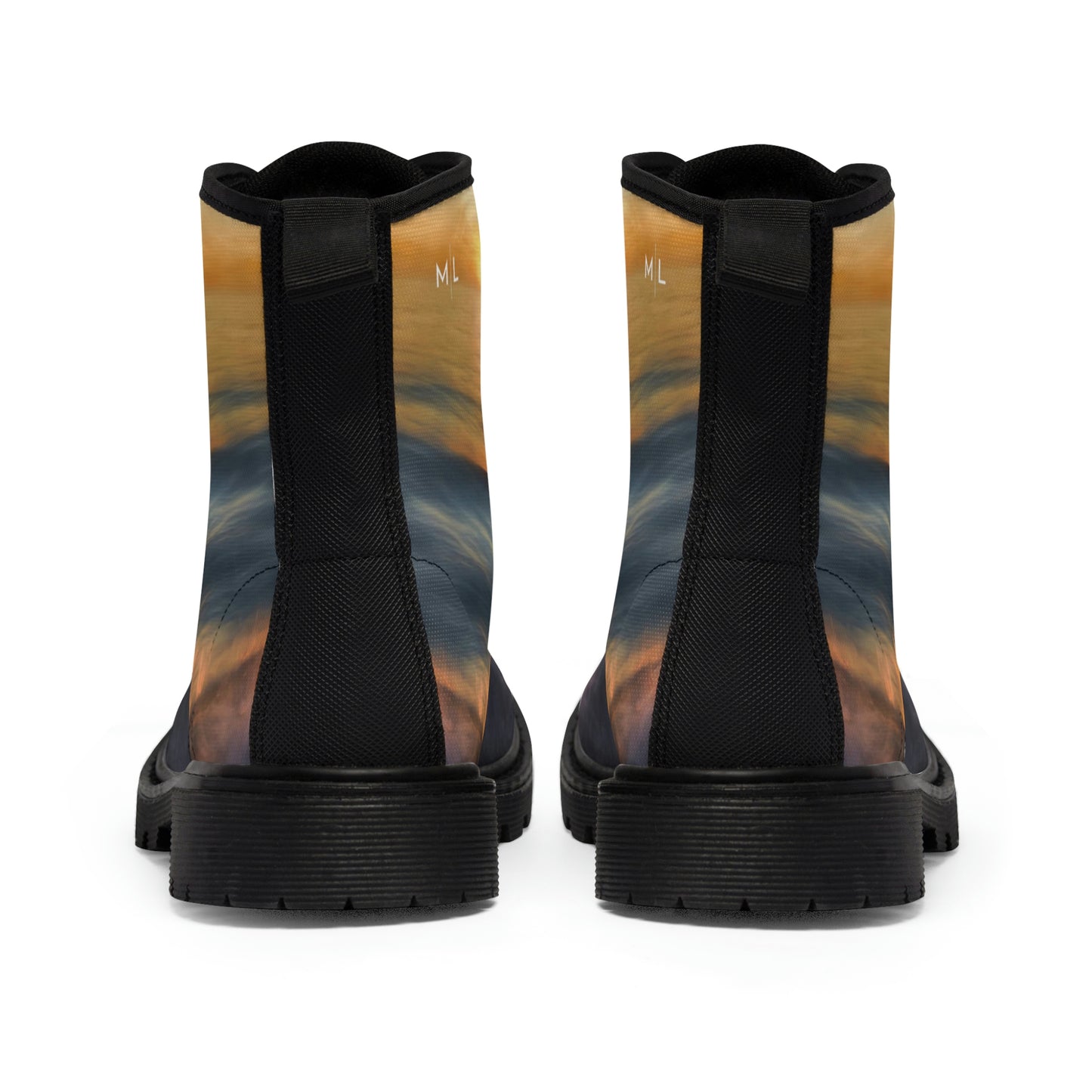 Sunset Glow Women's Canvas Art Boots