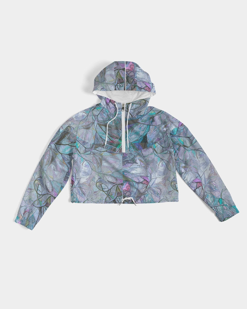 Stained Glass Fashion Cropped Windbreaker