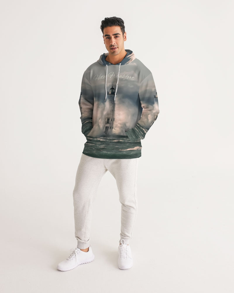 Frankfort Lighthouse with Hotel Frankfort Men's Hoodie