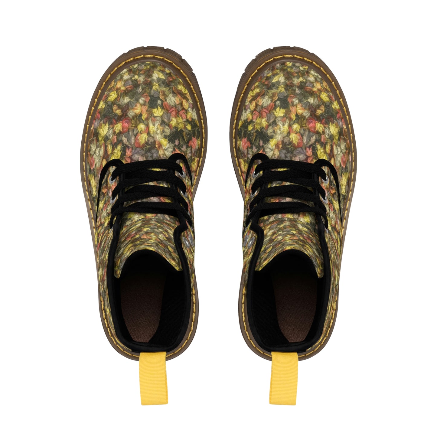 Van Gogh Leaves of Fall Women's Canvas Boots