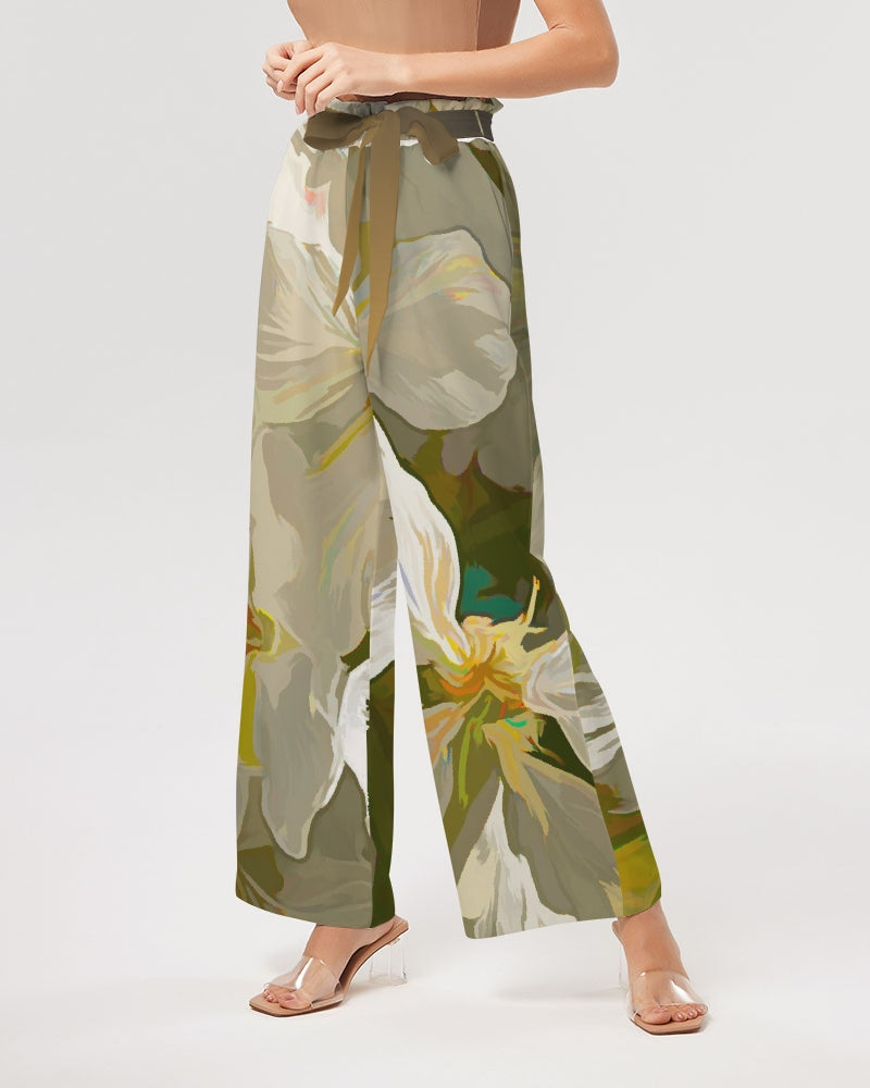 Cherry Blossom Chroma Wide Art Pants Women's High-Rise Wide Leg Pants