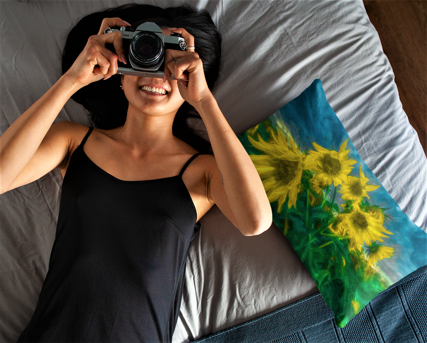 Van Gogh Sunflower Premium Art Pillow