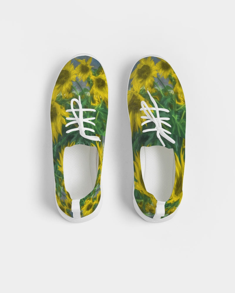 Van Gogh Sunflower Lace Up Flyknit Shoe