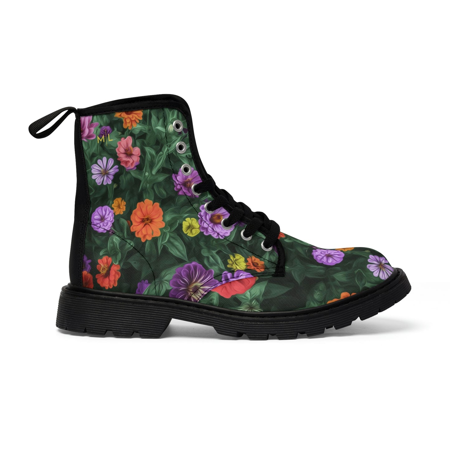 Flower Garden Women's Canvas Art Boots