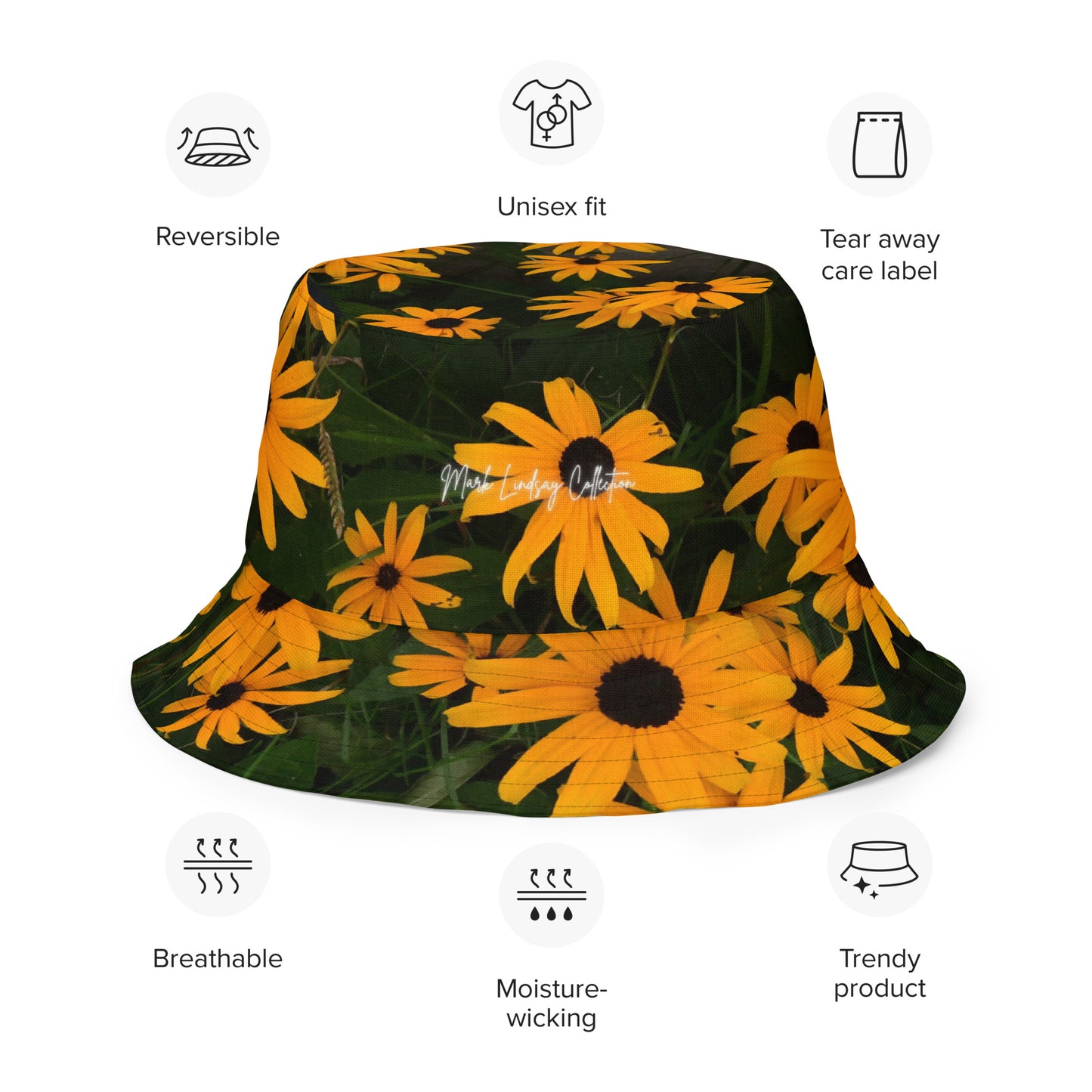 Spring Flowers Reversible bucket hat