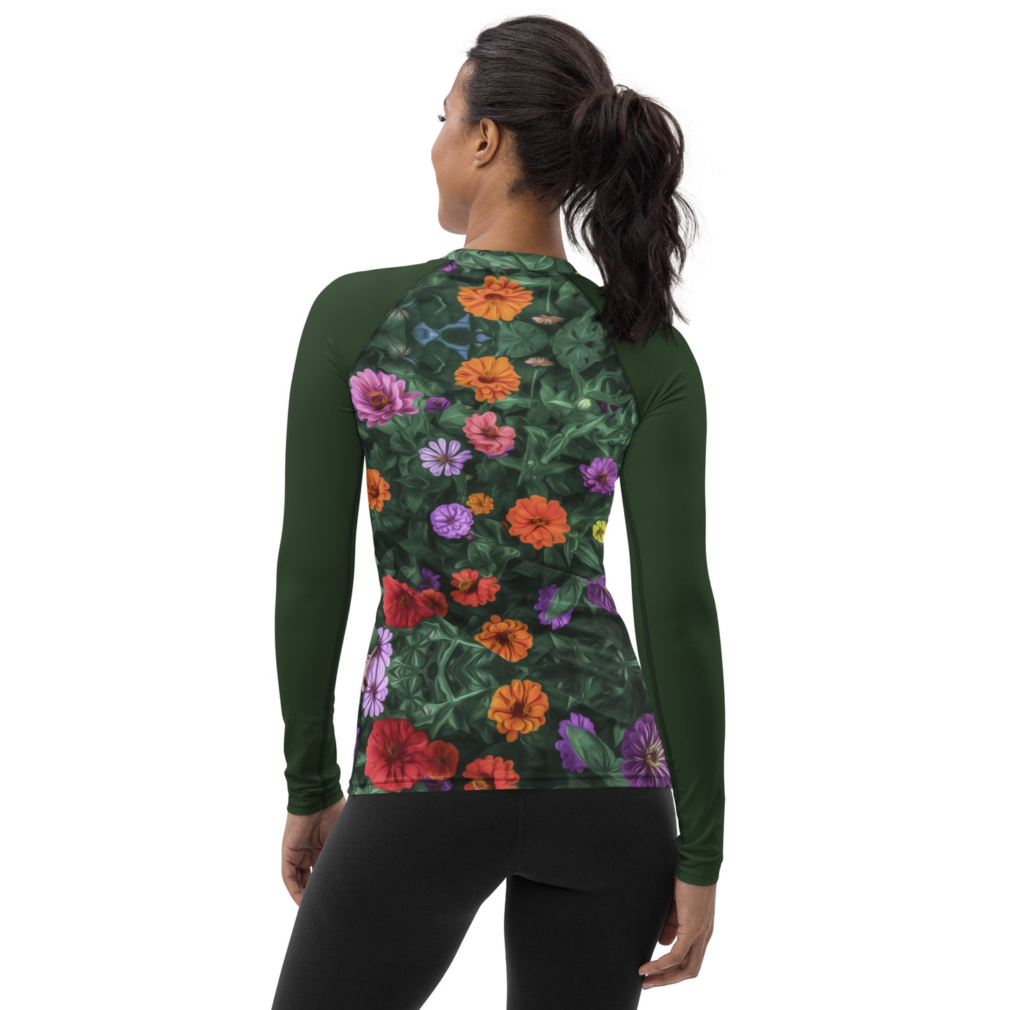 Flower Garden Women's Designer Rash Guard