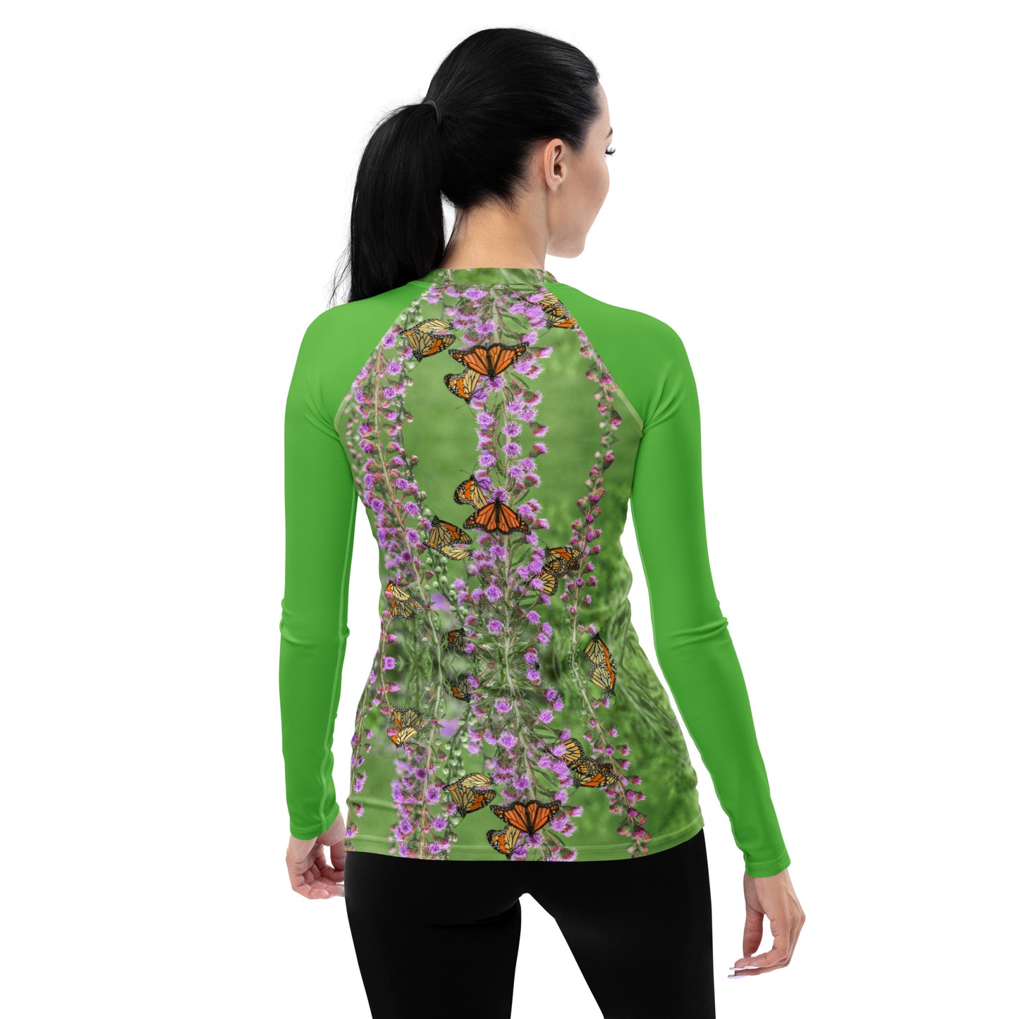 Butterfly Paradise Women's Designer Rash Guard