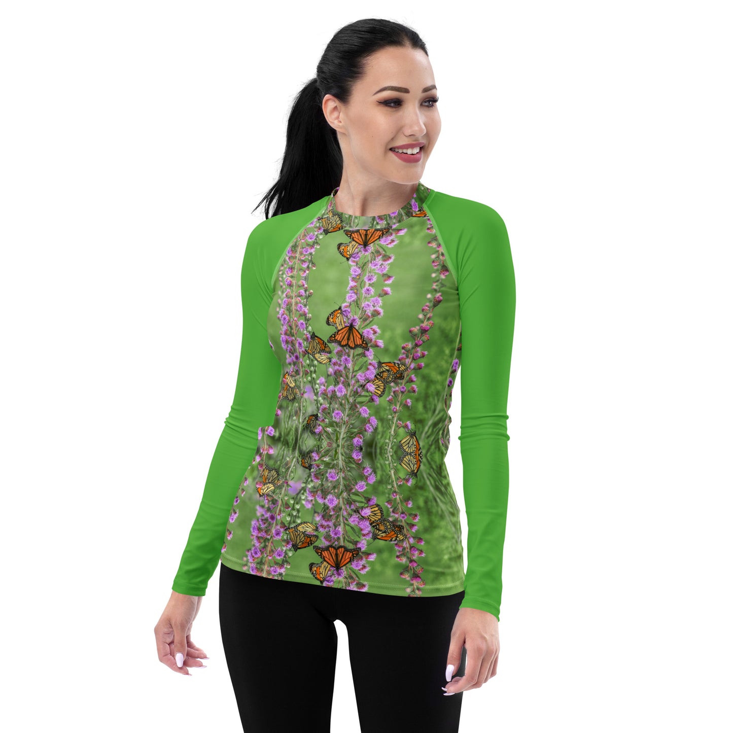 Butterfly Paradise Women's Designer Rash Guard