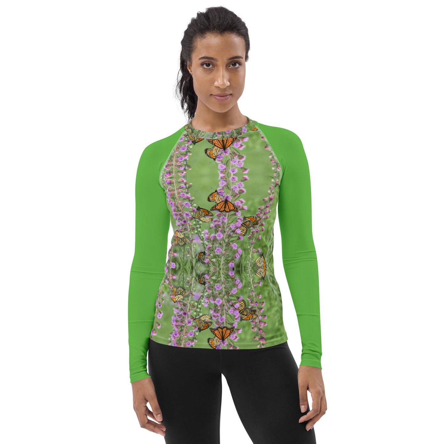 Butterfly Paradise Women's Designer Rash Guard