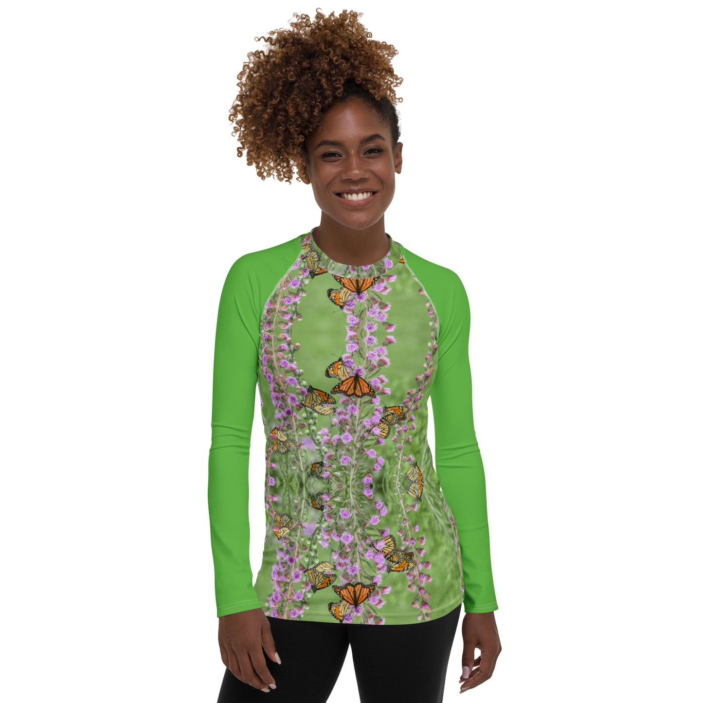 Butterfly Paradise Women's Designer Rash Guard
