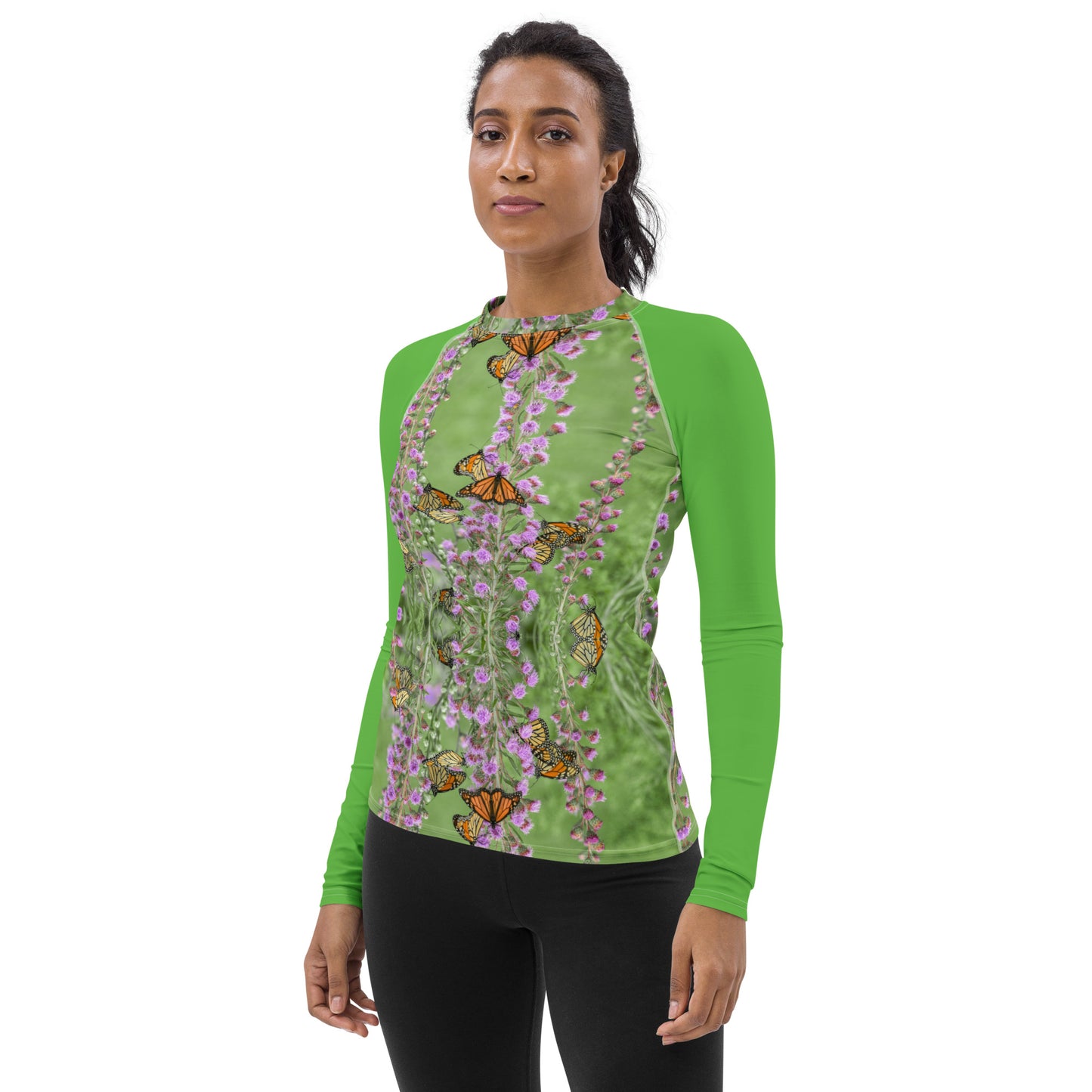Butterfly Paradise Women's Designer Rash Guard