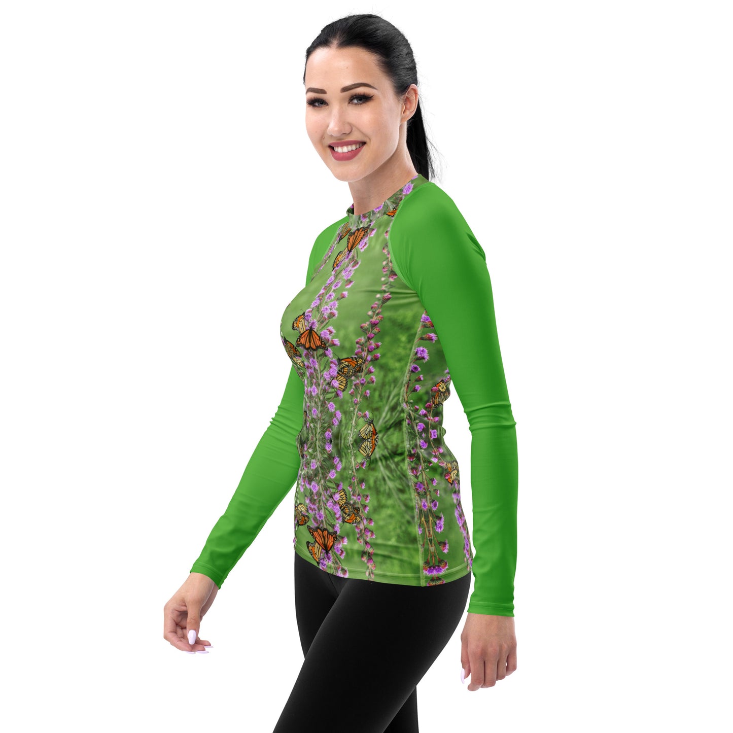 Butterfly Paradise Women's Designer Rash Guard