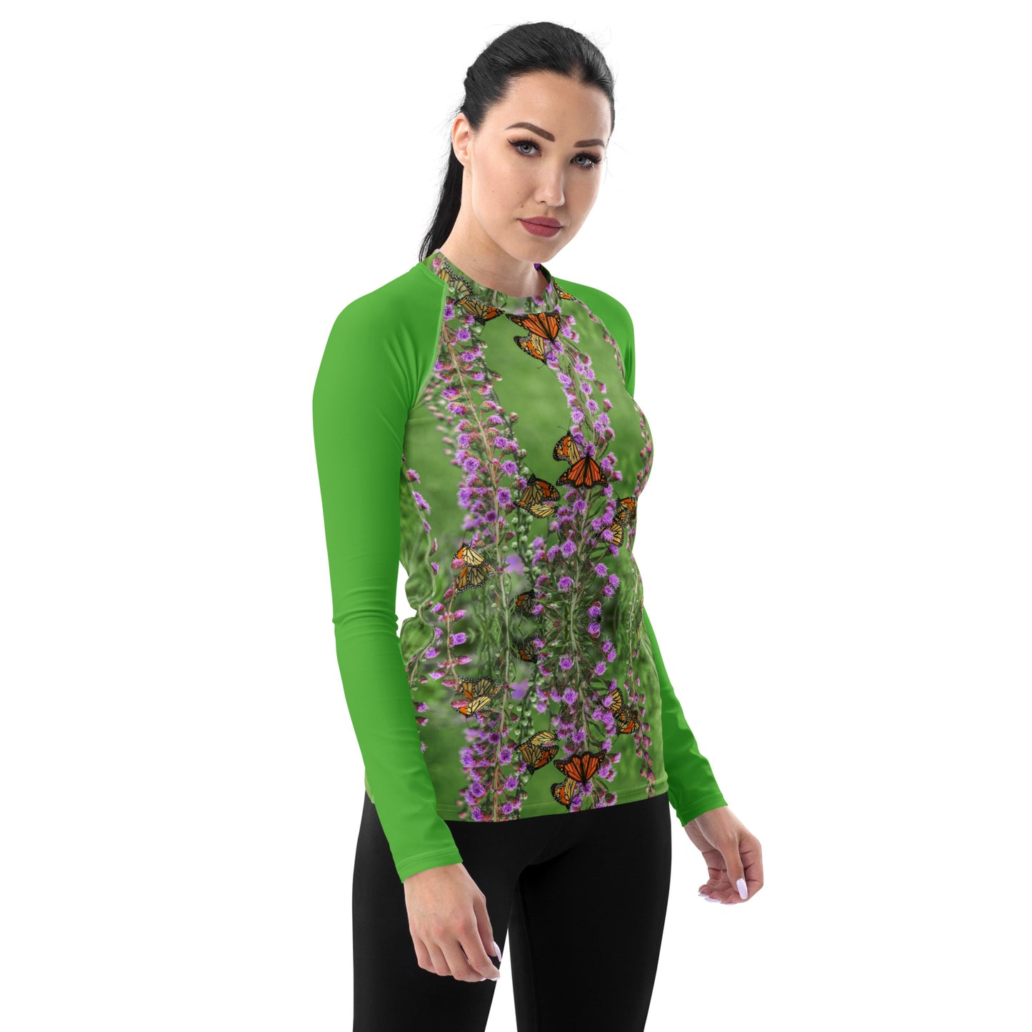Butterfly Paradise Women's Designer Rash Guard